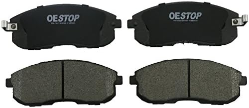 OE STOP OS430 Ceramic Premium Brake Pad Set With Installation Hardware, Front, 1 Pack