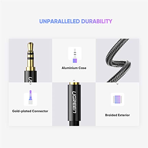 UGREEN Audio Splitter Kabel 3.5 mm Male naar Dubbel Female Headset Adapter Kabel Nylon Aux Kabel voor Koptelefoons… - Afbeelding 7