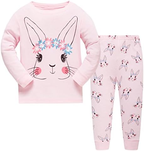 Schmoopy Girls Rabbit Pajamas Set 2-7 Years