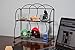 Lily's Home Cat Lovers Black Metal Countertop Wire Shelf Rack, Great for Household Items, Kitchen Organizer, Bathroom Storage and More. Foldable. 2-Tier