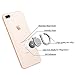 Cell Phone Ring Stand Holder, Water Drop Shape Zinc Alloy Universal 360°Rotation Finger Loop Grip [Washable/Removable/Magnetic Car Mount] for Smartphones, Tablet (2 Rose Gold & 2 Black) 4 Hooks