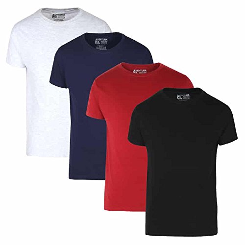 aventura outfitters men's cotton polyester blend combo of 4 t-shirts
