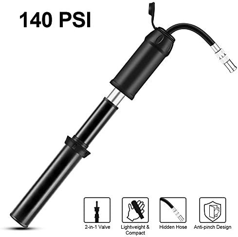 PullPritt Mini Bike Pump Compact & Lightweight Frame Pump For Road Bike/Mountain Bike,Fits Presta and Schrader