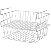 Under-Shelf-Storage-Basket-m-zimoon-Under-Cabinet-Hanging-Metal-Wire-Storage-Wire-Basket-Organizer-Fit-Dual-Hooks-for-Kitchen-Pantry-Desk-Bookshelf-Cupboard-2pcs-White Under Shelf Storage Basket, m zimoon Under Cabinet Hanging Metal Wire Storage Wire Basket Organizer Fit Dual Hooks for…