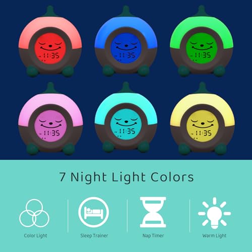 iHoo Ok to Wake Kids Alarm Clock, Toddler Sleep Training Clock with Touch Night Light, Nap Timer Gift for 2-9 Years Girls Boys