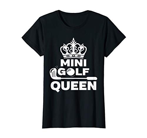 Womens Mini Golf Queen T-Shirt Funny Matching Couples Golfing Gift