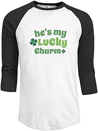 100% Cotton He's My Lucky Charm Moisture Wicking Three-Quarter Sleeve T Shirt