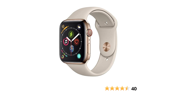Apple Watch Series 4 (GPS + Cellular, 44mm) - Gold Stainless Steel Case  with Stone Sport Band : Electronics - Amazon.com