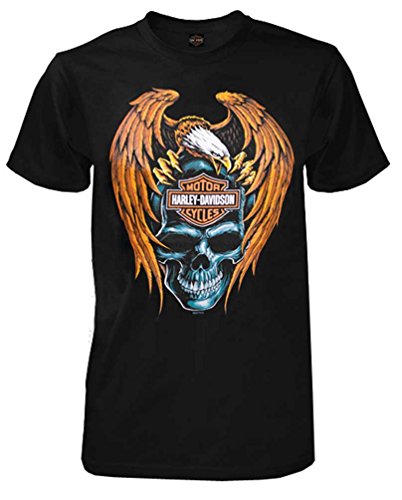 Harley-Davidson Men's Head Scratcher All-Cotton Short Sleeve T-Shirt, Black