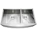 PKB Handmade Farmhouse Undermount Kitchen Sink Stainless Steel 60/40 Double Basin 30”x20”x9” with Dish Grid & Drain Strainer Kit