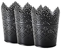 Skurar Candle Holder,Pen holder/desktop storage, Height: 4.5 " Steel, White Set of 3