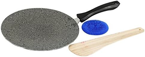 Super Classic 2.6 mm Hammer Tone + Marble Coating Concave Tawa, 25 cm, Grey Color