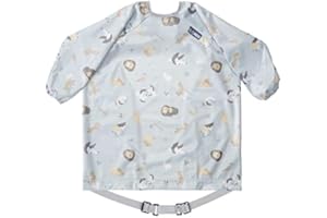 BIBaDO Mess Proof Baby Feeding Bibs, Long Sleeve Weaning Essential 6 to 36 Months Toddler Bib, Waterproof, Machine Washable