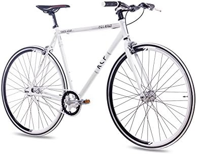 28-inch urban fixie, road bike, single speed, KCP FG1, Flat 2016, fixed gear, white.