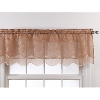 Stylemaster Renaissance Valance Tenda Svasata Scallop Ricamata In Poliestere, 139,7 X 43,2 Cm, Blu Cobalto