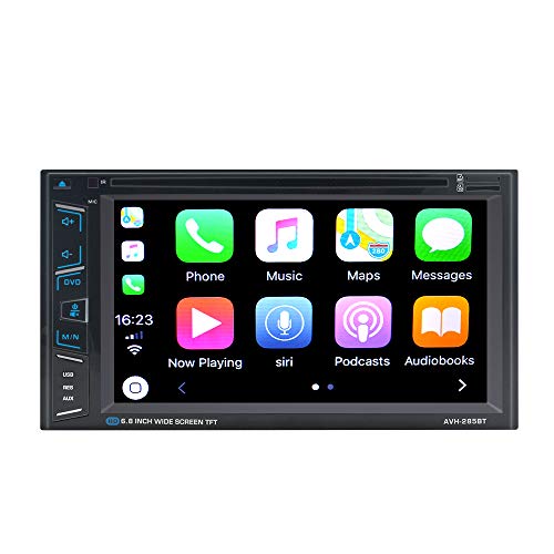 Double Din Car Stereo Bluetooth, 6.8-in Touch Screen Video Backup Camera Input, Car Radio GPS Navigation, DVD USB Compatible - Unplug