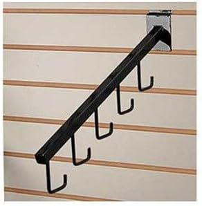 J-Hook Waterfall Faceout in Black for Slatwall - Lot of 10