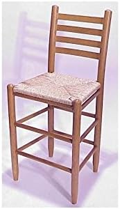 Dixie Seating Company 143399-OG-47434-O-177629 24 in. Woven Seat Ladderback Barstool, Black