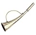 Ectoria (Signal Horn) - Medieval Pistol Shaped Brass Flat Calling Bugle 25cm with Slingle Chain