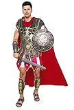 Brave Men’s Roman Gladiator Costume Set for Halloween Audacious Dress Up Party (Stardard)