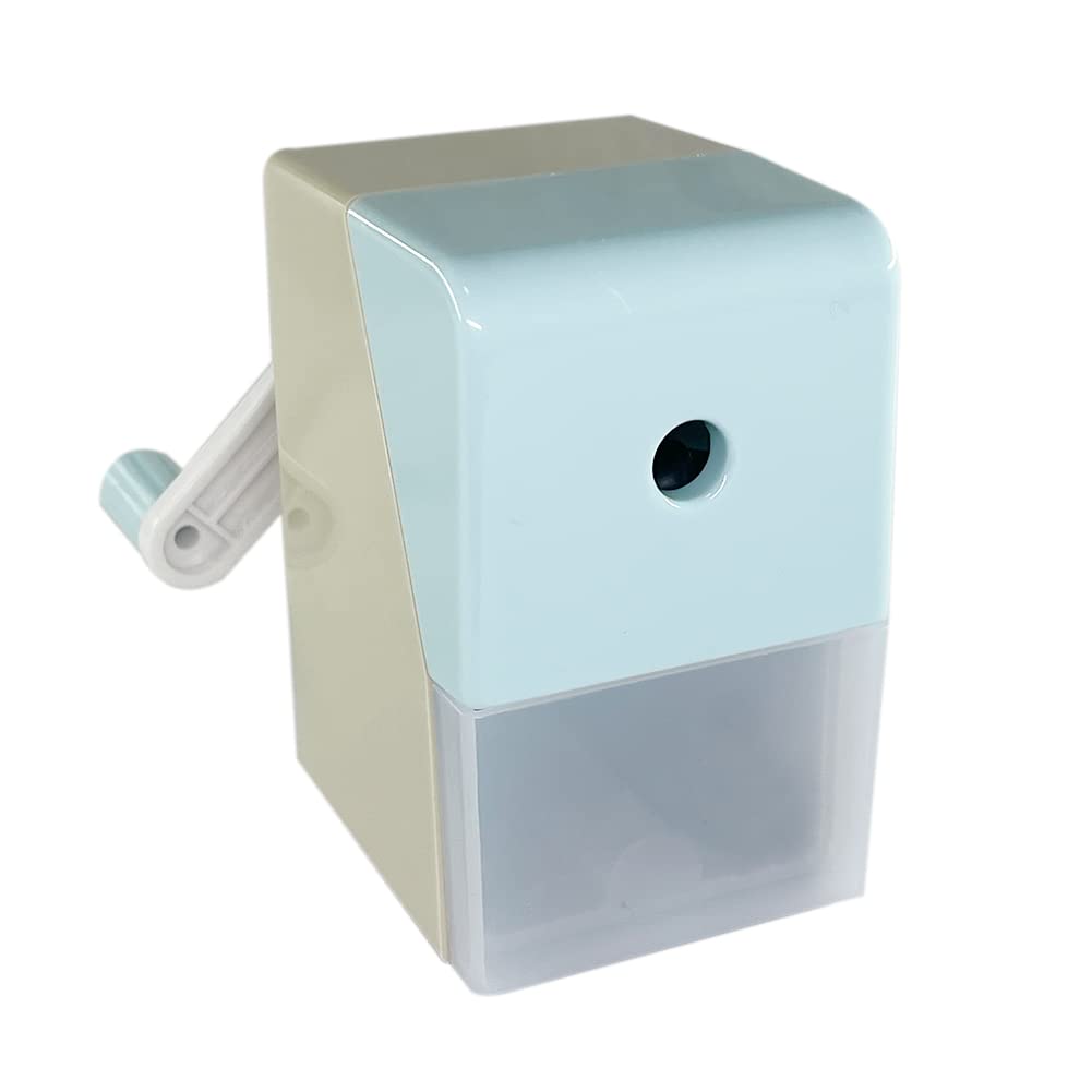 YAOTROOP Pencil Sharpeners Manual Sharpener Desktop Colored Pencil Sharpener Handheld Children Kids Gift School Stationery Office Students Supplies(Blue)