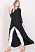 Annabelle 3/4 Sleeve High Low Casual Long Maxi Tunic Tops Black Large X-Large T1022C