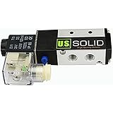 1/8" NPT 5 Way 2 Position Pneumatic Electric Solenoid Valve DC 24 V from U.S. SOLID