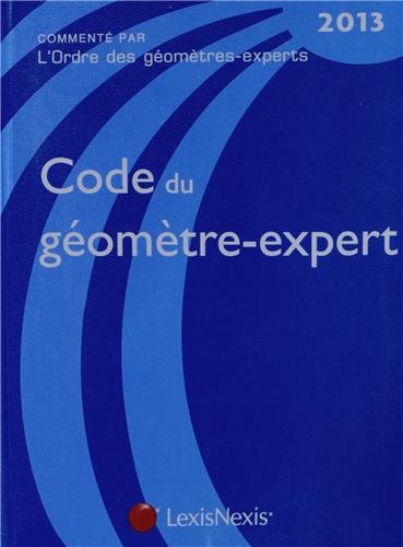 Code du géomètre-expert 2013