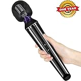 Cordless Wand Massager with 3 Powerful Speeds and 5 Vibration Modes for Neck Shoulder Back Body Massage, PALOQUETH Handheld Rechargeable Massager for Deep Tissue Massage Muscles Pain Relief