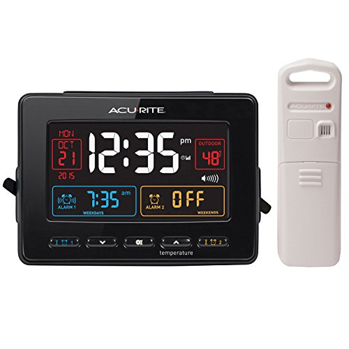 Acurite 13022 atomic dual alarm clock with usb charging…