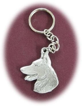 Pewter Key Chain I Love My German Shepherd