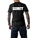 PRESHRUNK PERFORMANCE SECURITY GUARD OFFICER UNISEX SHORT SLEEVE T-SHIRT (Large), Black