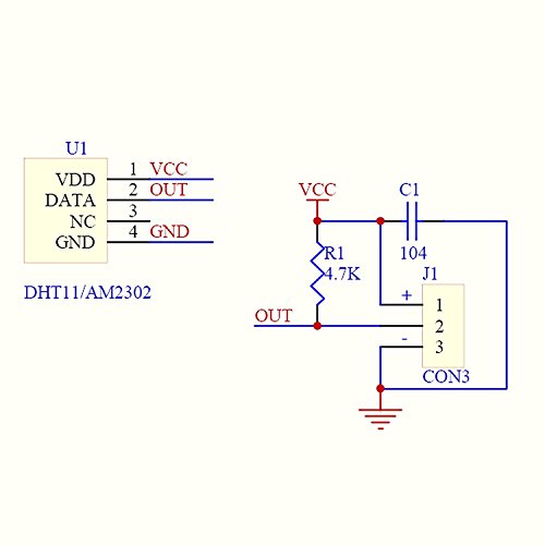 HiLetgo DHT22/AM2302 Digital Temperature And Humidity Sensor Module Temperature Humidity Monitor Sensor Replace SHT11 SHT15 for Arduino Electronic Practice DIY