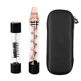 Premium Glass Tool Set for Herb Leaves, Spices with Drawstring Bag (Rose Gold)