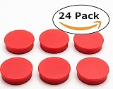 Bullseye Office Magnets (24 Pack) - Red Round, Refrigerator Magnets - Perfect as Whiteboards, Lockers, or Fridge Magnets [Red]