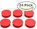 Bullseye Office Magnets (24 Pack) - Red Round, Refrigerator Magnets - Perfect as Whiteboards, Lockers, or Fridge Magnets [Red] primary