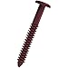 Pack of 12 Vinyl Shutter Fastener Spike Loks for Installing Decorative Exterior Vinyl Shutters (Burgundy)