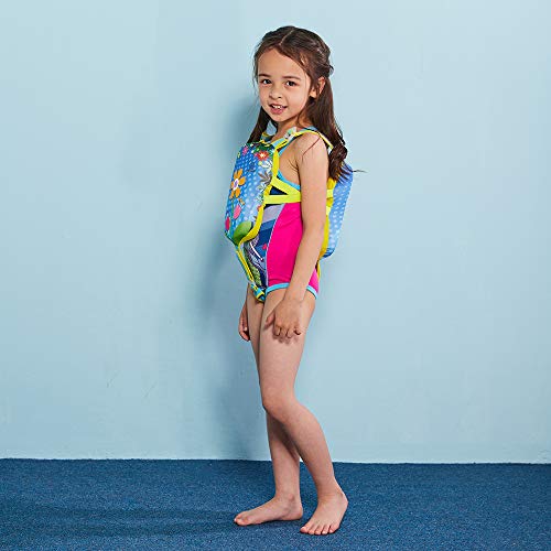 Megartico Kids' Swim Vest Swim Trainer Girls Buoyancy Swimwear Adjustable Safety Strap Boys Removable Swim Chest Float Aid Toddler - Thumbnail 4