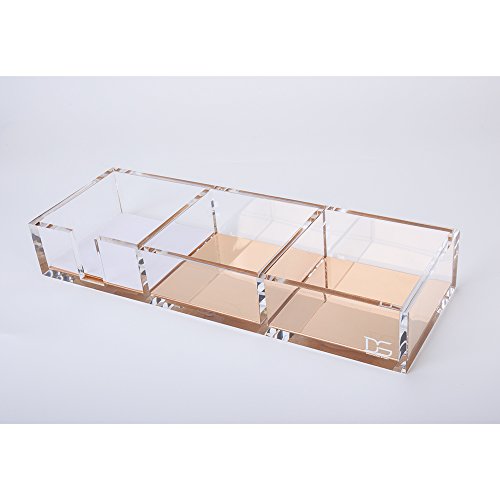 Acrylic Gold Scissors and Triple Desk Sorter by Draymond Story - Practical Desktop Stationery