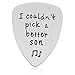 Son Gifts from Mom Dad - Stainless Steel I Couldn't Pick A Better Son Guitar Pick Jewelry Musician Gifts, Unique Birthday Gift for Son from Mother and Father