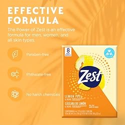 Lemon Peel Bar Soap by Zest - 8 Bars, 4 Oz - Rich