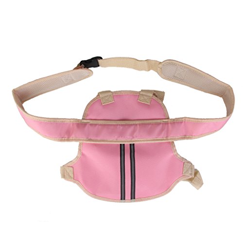 MagiDeal Kids Motorcycle Safety Belt Electric Hook and Loop Strap Carrier - Pink
