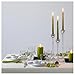Dripless Tapered Candle Sticks 100% Stearin 9 Tall 3/4 Gauge Smokeless Unscented 10-pack Premium Quality Made in Sweden (Green)