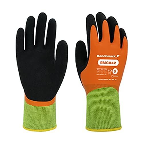 Benchmark 1 Pair Safety Work Gloves – Lightweight Nylon Gloves with Strong Grip Ideal for Gardening and Constriction Work (Small)