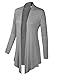 BIADANI Women Open Front Lightweight Cardigan Heather Grey XXX-Large