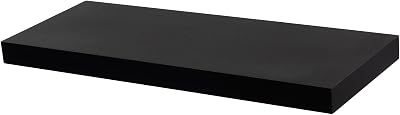 Harbour Housewares 60cm Floating Wall Shelf Black Modern Display Shelf