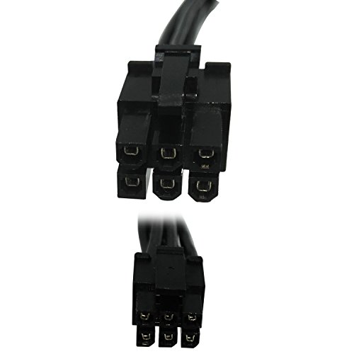 COMeap (2-Pack) Mini 6 Pin to 6 Pin PCI Express Video Card Power Adapter Cable for Apple Mac Pro G5 14-inch(35cm)