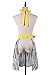 Lovely Comfortable Claccic Black Stripe and Fashion Daisy Skirt Kitchen Women Apron for Ladies Girls Wife Daughter (Yellow)