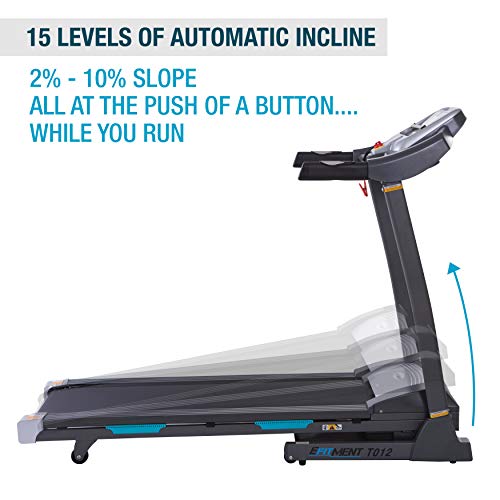 EFITMENT Auto Incline Bluetooth Electric Treadmill Machine w/Speakers & Folding for Running, Jogging, Walking, 220 LB Max Weight, LCD & Pulse Monitor, Ipad/Tablet Holder - T012