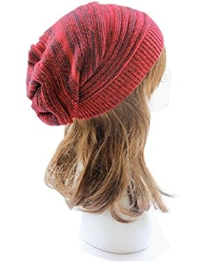 Women Knit Baggy Beanie Beret Winter Warm Oversized Ski Cap Hat